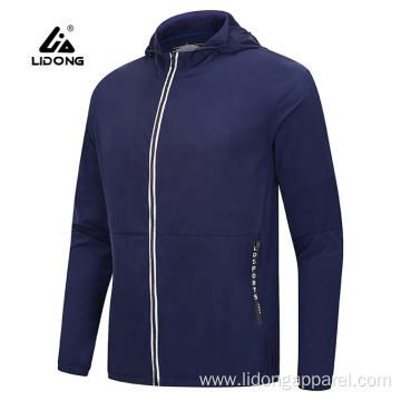 Latest Design Men Sports Thin Gym Zip Hoodie